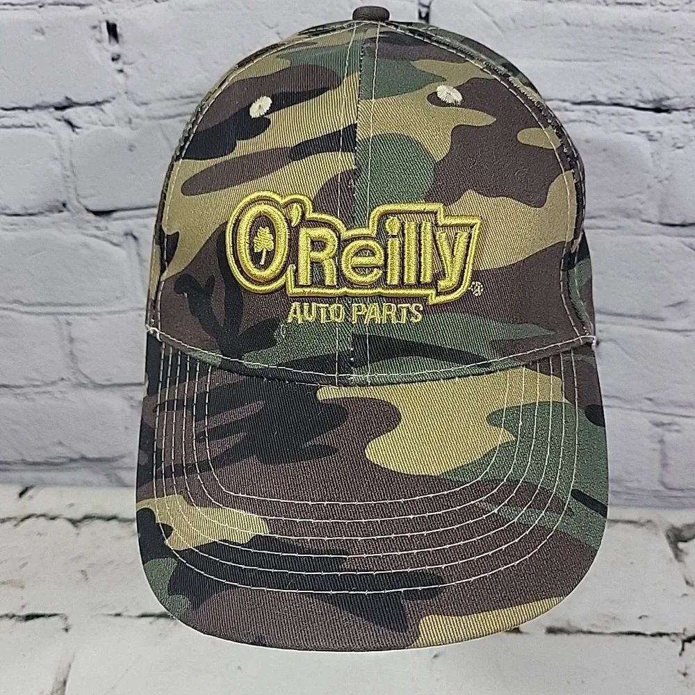 O'Reilly Auto Parts Hat Mens One Size Camo Brand Logo Work‎ Crew Ball Cap
